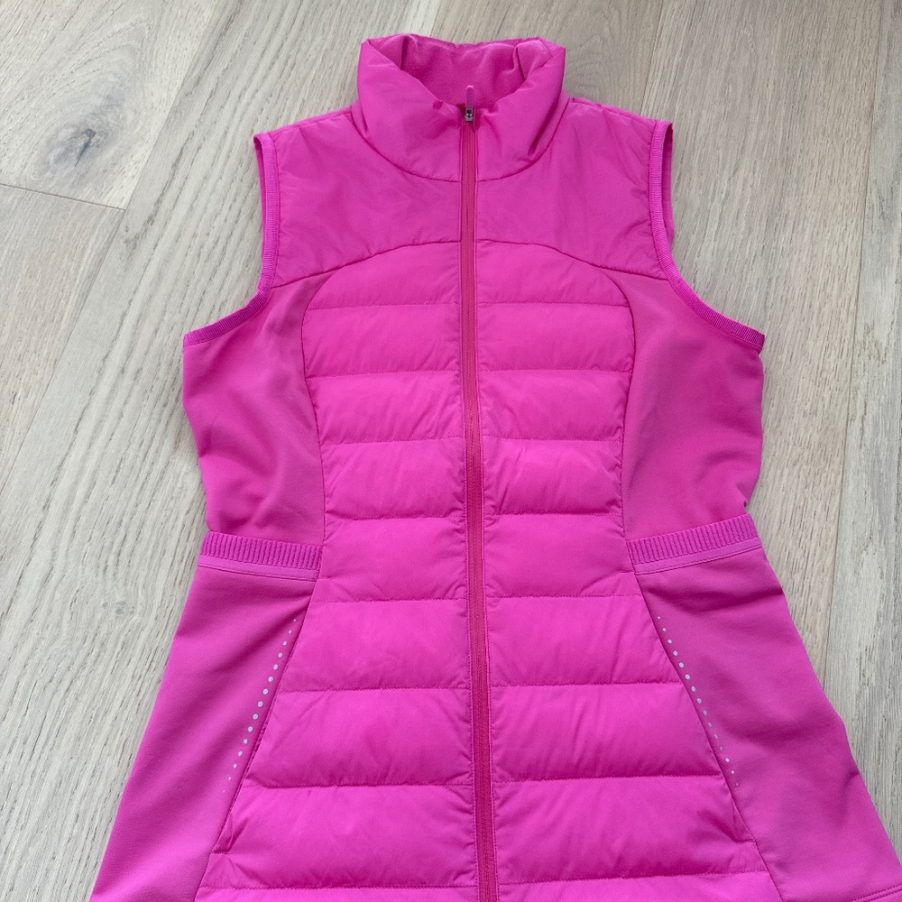 Lululemon down for all vest new sonic pink